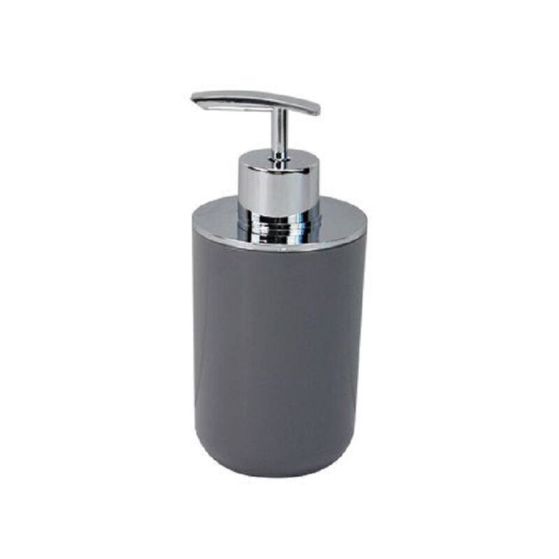 Trade Shop - Dispenser Porta Sapone Liquido Grigio Silver Per Ricambio  Accessori Bagno 79892