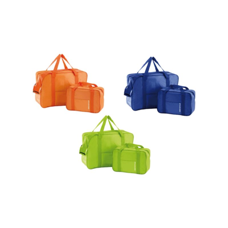 Set 2 Pezzi Borse Termiche 6 + 21 Lt Borsa Frigo Colorata Mare