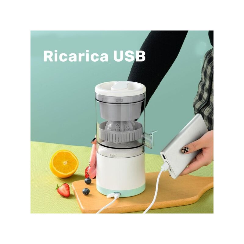 Trade Shop - Spremiagrumi Automatico Portatile Ricaricabile Usb Estrattore  Frutta Fresca 45w