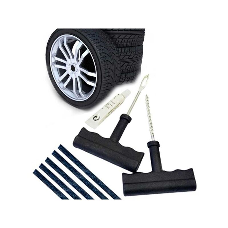 Kit Riparazione Pneumatici Auto, Attrezzi di Riparazione Pneumatici, Kit  Ripara Gomme Auto, Kit Riparazione Foratura Tubeless, Ripara Gomme Auto, Kit  Gonfiaggio Pneumatici Auto, Strisce di Riparazione : : Auto e Moto