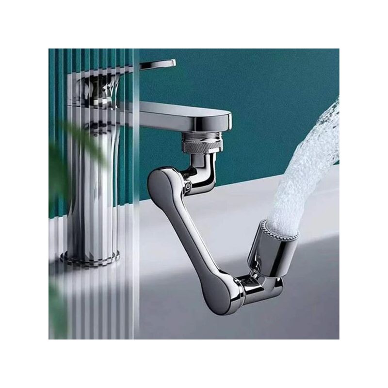 RUBINETTO PROLUNGA LAVABO ROMPIGETTO AREATORE BAGNO 1080 GRADI ROTANTE  BRACCIO