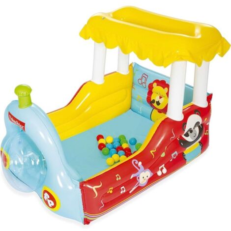 Trade Shop - Trenino Gonfiabile Per Bambini 2 Anni+ Play Center 132x94x89cm  Con Palline 93537