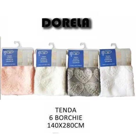 Trade Shop - Tenda Dorotea Pannello Singolo 6 Borchie Porta Finestra Cucina  Bastone 140x280cm