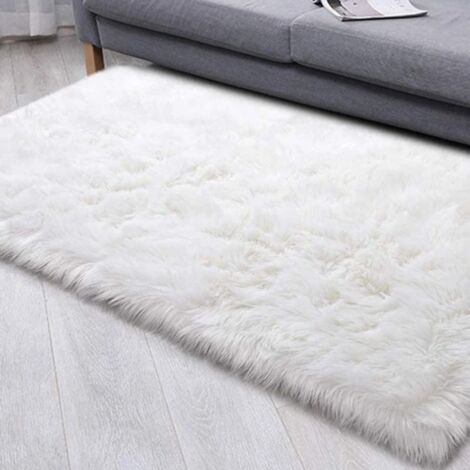 Tappeto Cute Rettangolare Pelliccia Fluffy Colori Living Camera Letto  60x110 Cm 