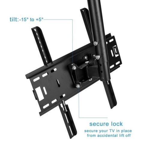 STAFFA PORTA TV MONITOR DA 37 A 55 SUPPORTO PARETE SOFFITTO 360° FINO 50KG