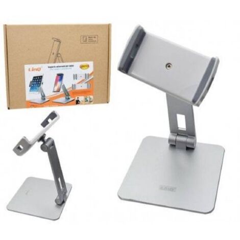 Trade Shop - Staffa Universale Supporto Da Tavolo In Alluminio Per  Smartphone Tablet J3211