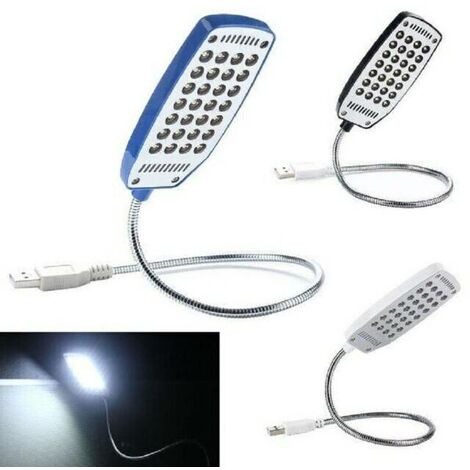 LAMPADA USB a 13 LED flessibile per PC e NOTEBOOK luce bianca