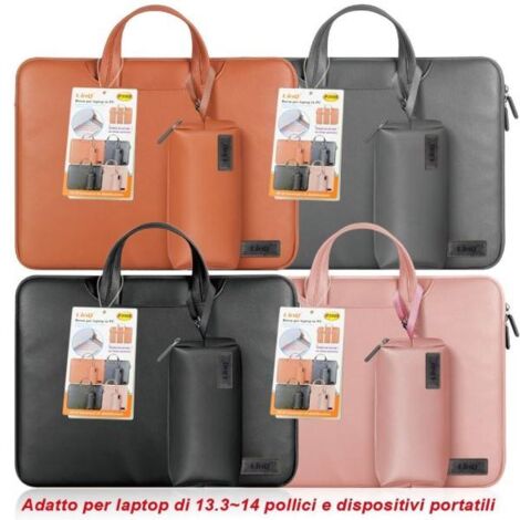 Trade Shop - Custodia Borsa In Pu Pochette Per Laptop Pc Notebook Portatile  13,3 - 14 P3505