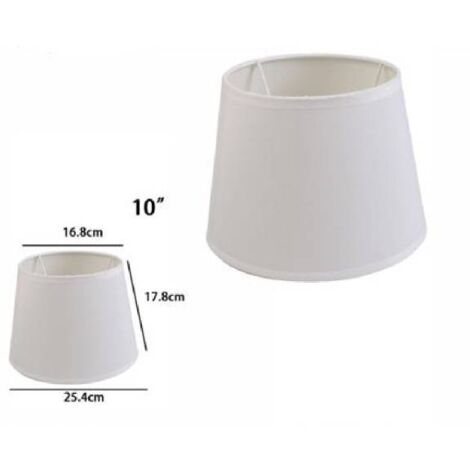 Paralume per Lampada conico ø30cm cotone Bianco