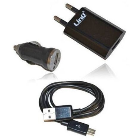 Trade Shop - Kit Caricabatterie 3in1 Per Casa Auto Usb Cellulari Smartphone  Micro Usb Tc301s