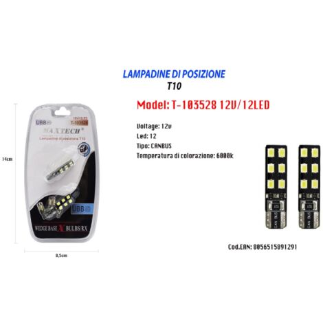 Trade Shop - Kit Lampadine A Led Auto H4 38w Luce Fredda 6000k 12v 9000  Lumen Maxtech