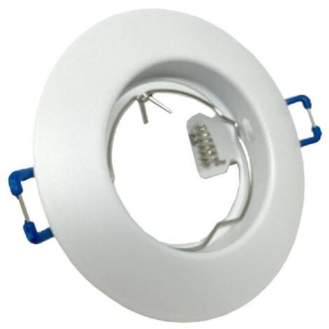 Trade Shop - Portafaretto Ad Incasso Fisso Supporto Tondo Per Faretti  Lampada In Alluminio P32 Bianco