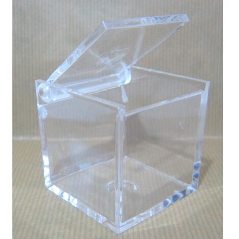 Trade Shop - 12 Scatoline Scatole Cubo Plexiglass 6x6cm Trasparente Porta  Confetti Bomboniera