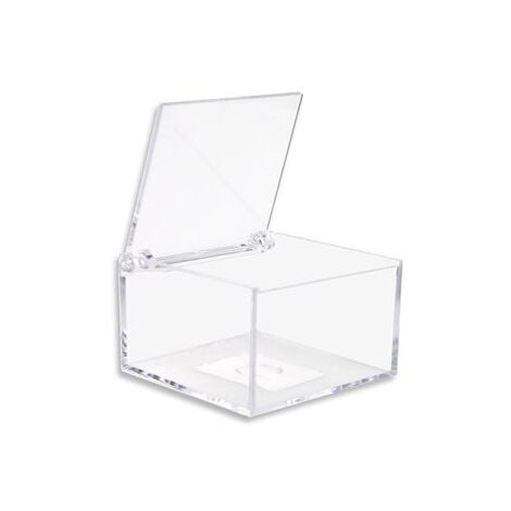 Trade Shop - 12 Scatoline Scatole Cubo Plexiglass 6x4cm Trasparente Porta  Confetti Bomboniera