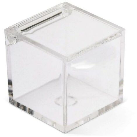 12 Scatoline Scatole Cubo Plexiglass 6x4cm Trasparente Porta