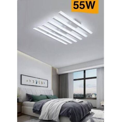 Plafoniera illuminando flat pl re p 55x35 e27 led lampada parete soffitto  moderna rettangolare vetro satinato trasparente