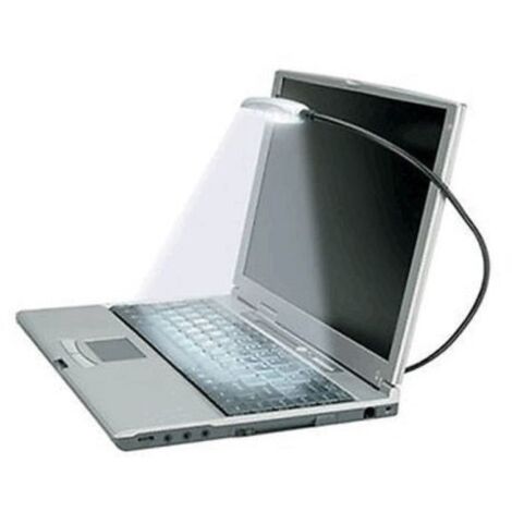 Trade Shop - Lampada Usb A Led Luce Notebook Netbook Pc Snodabile Con Snodo Flessibile  5v 3w