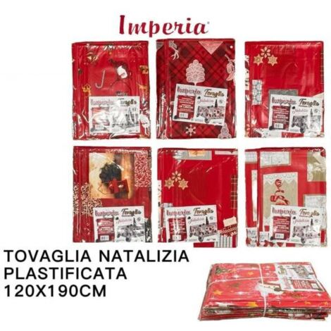 Trade Shop - Tovaglia Copritavolo Natale Plastificata Antimacchia Varie  Fantasie Mis. 120190