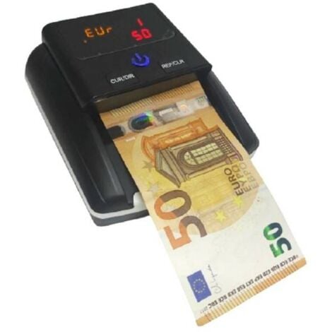 Trade Shop - Rilevatore Conta Banconote False Verifica Soldi Falsi Nero Con  Batteria Al Litio