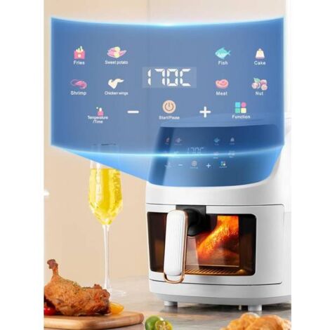 Trade Shop - Miglior Friggitrice Ad Aria Da 8 Lt 1350w Display Control  Smart Forno Visibile