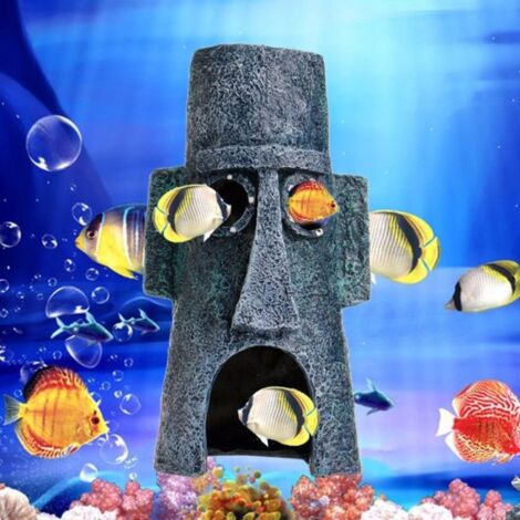 Trade Shop - Ornamento Per Acquario Decorativo Casa Casetta Cartone  Spongebob Pesci Acqua