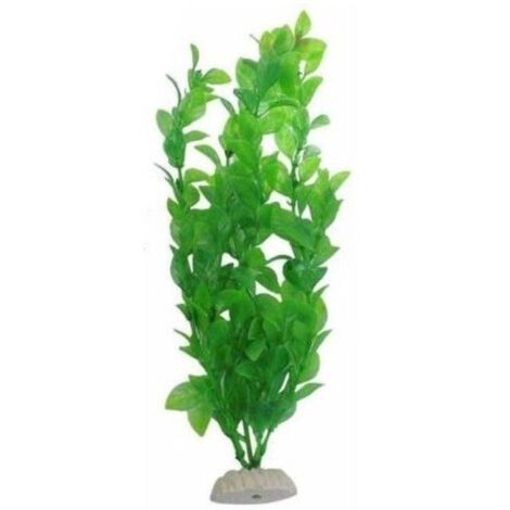 Trade Shop - Pianta 27 Cm Piantina Artificiale Per Acquario Piante Finte  Plastica Color Verde