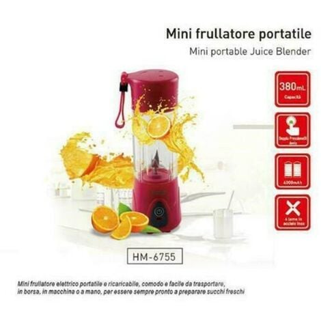 Trade Shop - Frullatore Elettrico Portatile Mini Per Frappe Piccolo Mixer  Di Vetro Tritatutto