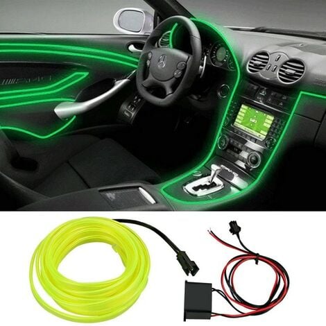 Trade Shop - Striscia Led Fluorescente Verde Ws1181 Neon 12v 14w  Illuminazione Interno Auto