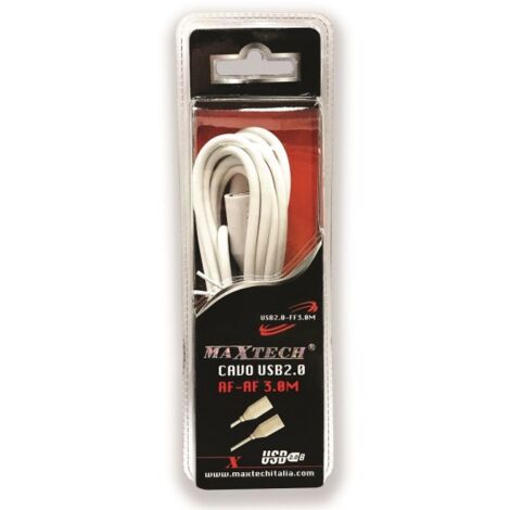 Trade Shop - Cavo Prolunga Estensione Usb 2.0 Femmina A Femmina 3 Metri  Maxtech Usb2.0-ff3.