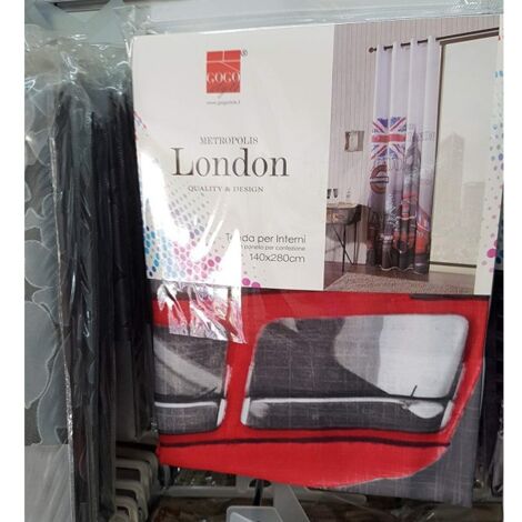 Trade Shop - Tenda London Londra British Uk Pannello Anelli Arredo Porta  Finestra Bastone