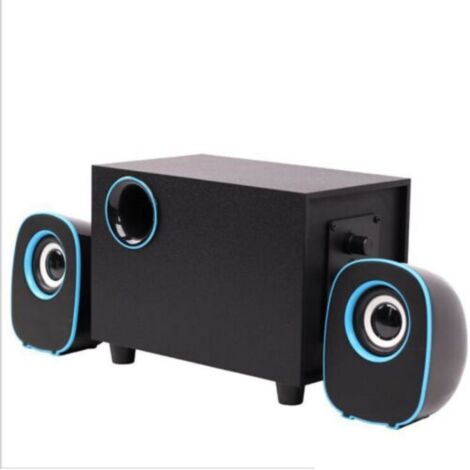 Trade Shop - Casse Audio 2.1 Usb Speaker Musica Per Pc Mp3 Tv Aux
