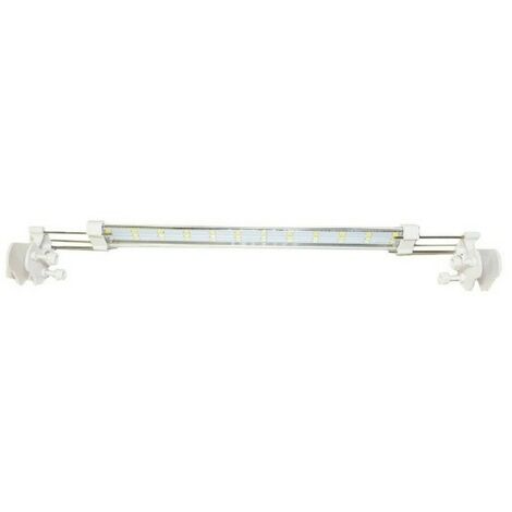 Trade Shop - Lampada Luce Plafoniera Led Per Acquario Allungabile Per Bordo  Vasca 12 Watt