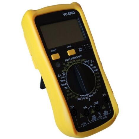 Trade Shop - Multimetro Digitale Tester Professionale Volt Ampere Ohm Farad  Puntali Vc890d