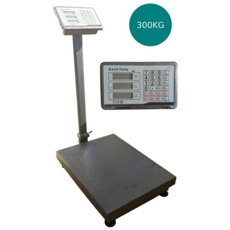 Bilancia industriale da terra con piattaforma display digitale peso 300 kg  100g