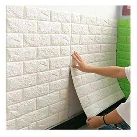 Muro Finto Pannello Parete Finto Muro Bianco Pietra 70x77 cm