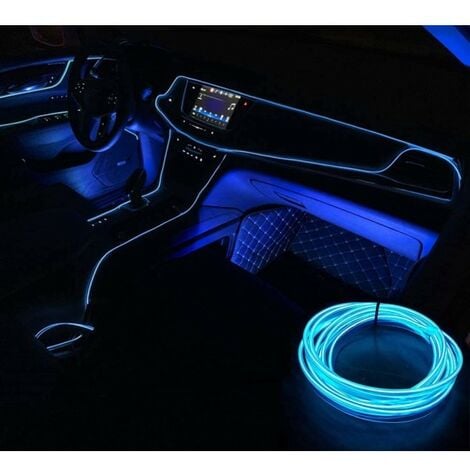 Trade Shop - Striscia Led Fluorescente Blu Neon 12v 14w Illuminazione Luci  Ambiente Auto