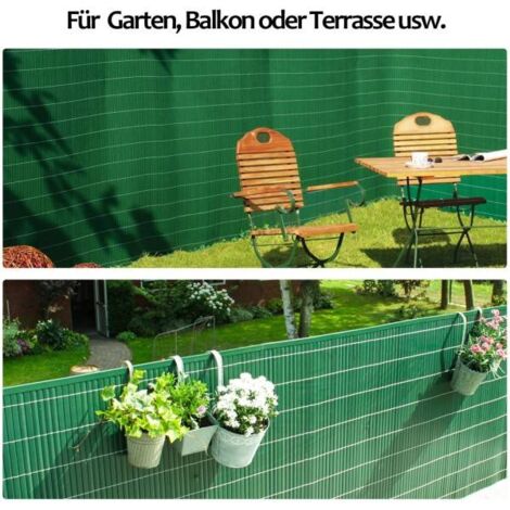 RECINZIONE GIARDINO FRANGIVISTA PER BALCONE CANNICCIO PVC GRIGIO ESTERNO  1,5X3MT