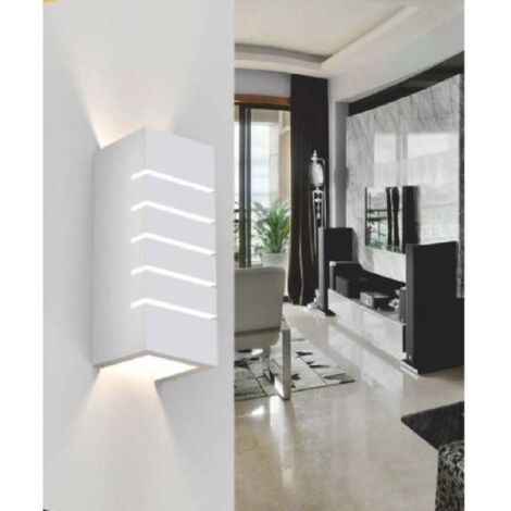 Applique cubo doppia luce led attacco G9 in gesso lampada da soffitto  quadrata moderno bianco verniciabile