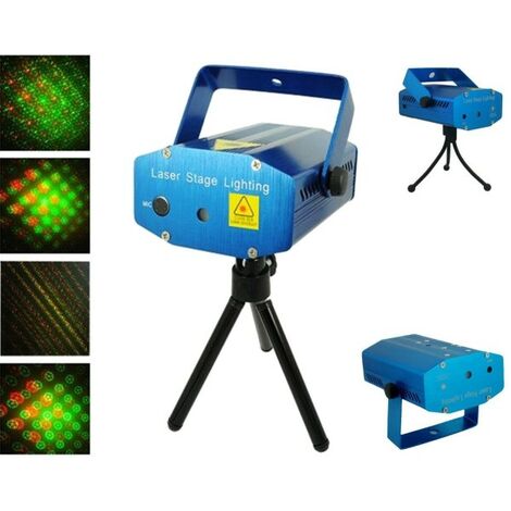 PROIETTORE MINI LASER EFFETTO LUCI VERDE E ROSSO PER NATALE DISCOTECA DJ  LOCALI