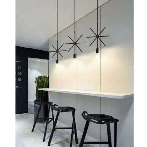 Trade Shop - Lampada A Sospensione Moderna A Stella Per Lampadine E27  Portalampada B35-x Bianco