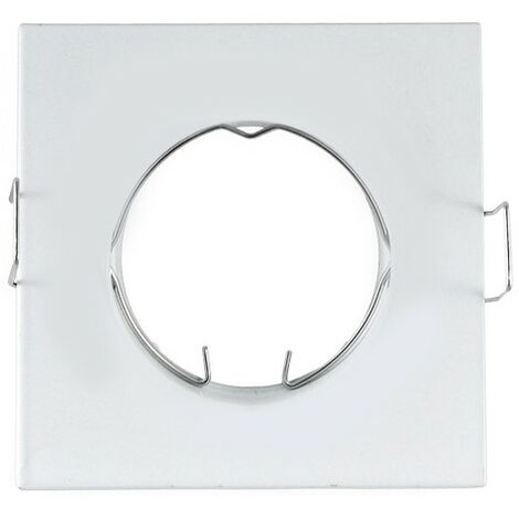 Porta faretto ad incasso orientabile GU10 BIANCO E ARGENTO P27-GU10-A