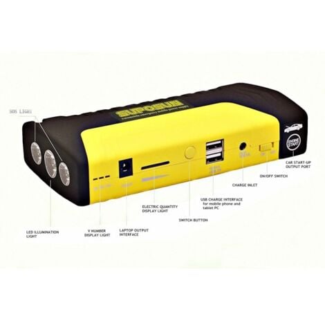 Trade Shop - Caricabatterie Portatile Jump Starter 20000 Mah Power Bank Avviatore  Emergenza
