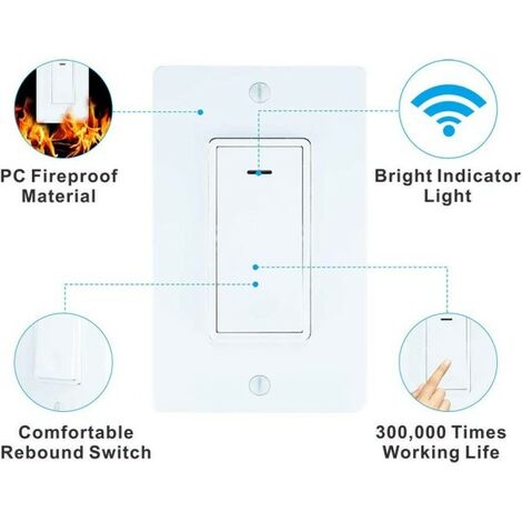 Trade Shop - Interruttore Luci Smart Wifi Compatibile Con Alexa