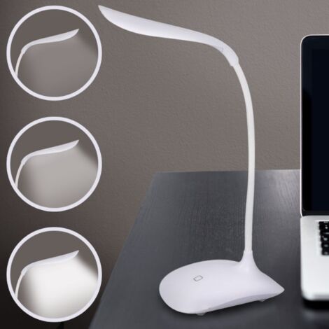 LAMPADA DA SCRIVANIA TOUCH 14 LED BIANCO LUCE REGOLABILE E COLLO