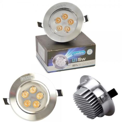 Trade Shop - Faretto Led Rgb+3000k 6w 12v Incasso 6cm Tondo Rgbw Effetti  Luce Colorata Barca Silver