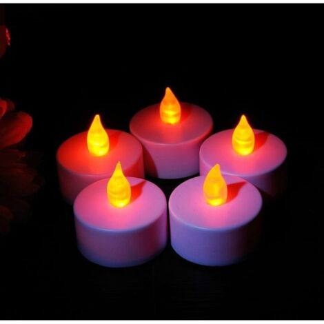 Trade Shop - Set 10 Candele Lanterne Tealight Tea Light Elettriche Led  Batteria Decorazione