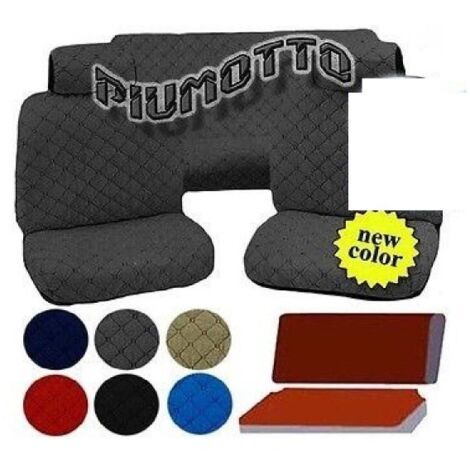 SET COPRISEDILI COMPATIBILI PER AUTO PANDA 50 e 50 DEL 2014 MADE IN ITALY  BICOLORE CON LOGO NERO - JEANS BLU