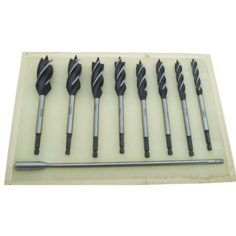 Trade Shop - Set 8 Punte Per Trapano Tassellatore Puntale Autofilettante  Legno Con Prolunga