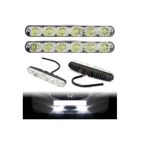 LUCI AUTO 6 LED PER FANALE DAYTIME DIURNE ALTA LUMINOSITA 12V