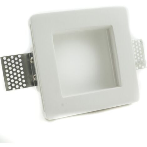 Porta Faretto FISSO in GESSO VETRO SATINATO Incasso Lampadine LED FARETTO  GU10